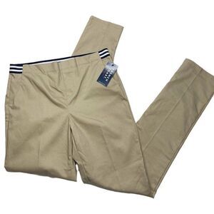 Girls French Toast Khaki Stretch Contrast‎ Elastic Waist Pull On Pants 18 NEW